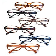 BONCAMOR 6 Pack Fashion Printed Women's Reading Glasses with Blue Light Blocking Lady Reader